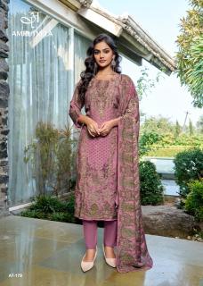 Amrutvela AT179 catalog dress materials wholesaler with the logo